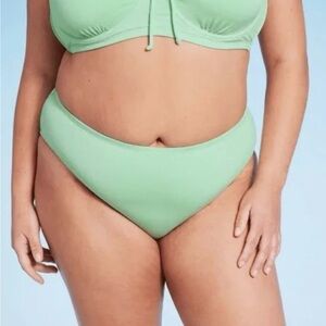 Shimmering Pistachio Green Bikini Bottom by wild fable